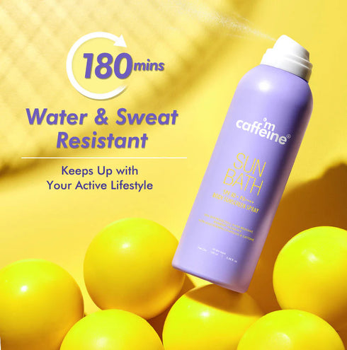mCaffeine Sun Bath SPF Body Sunscreen 80+ PA ++++ Spray